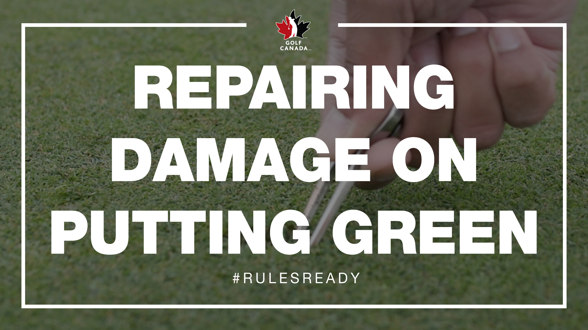 Rules of Golf Repairing damage on putting green Golf Saskatchewan